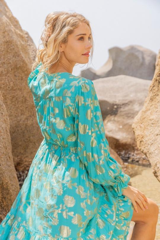 Vestidos largos Mujer Cyan LAST QUEEN 9979-01 Efashion Paris