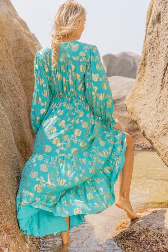 Vestidos largos Mujer Cyan LAST QUEEN 9979-01 Efashion Paris