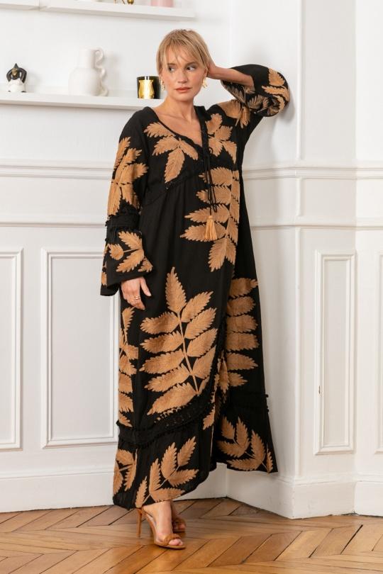 Vestidos largos Mujer Black/camel LAST QUEEN LIVIA LONG DRESS Efashion Paris