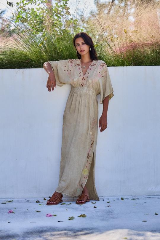 Vestidos largos Mujer Beige LAST QUEEN 9934-88108 Efashion Paris