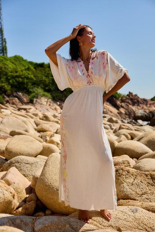 Robes longues Femme Blanc LAST QUEEN 9934-8801 Efashion Paris