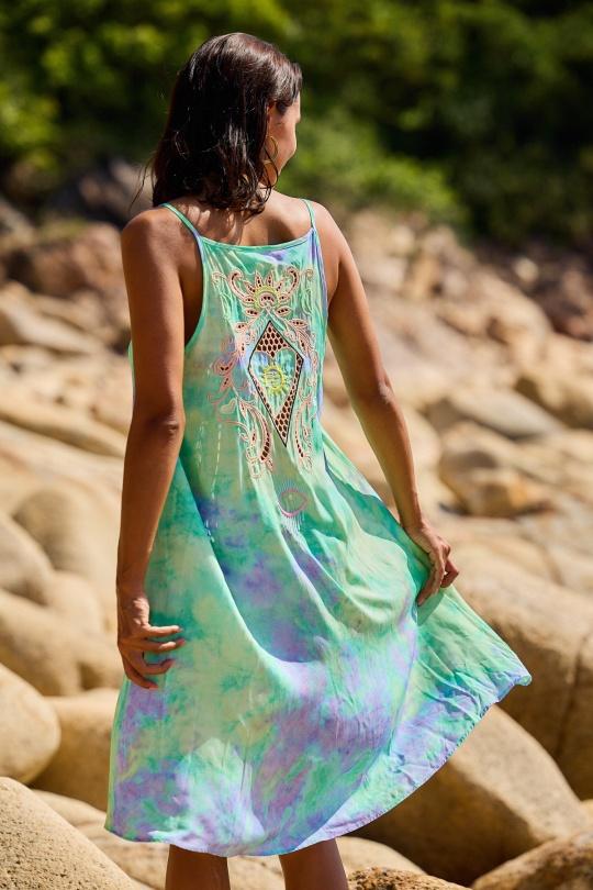 Robes courtes Femme Vert LAST QUEEN 3035-1791 Efashion Paris