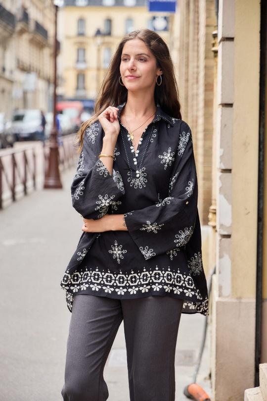 Tunics Women Black LAST QUEEN 4020-1870 Efashion Paris
