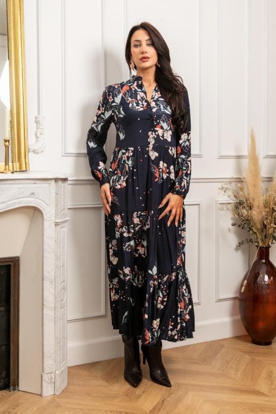 Vestidos a media pierna Mujer Navy blue LAST QUEEN DR9985-34865 Efashion Paris