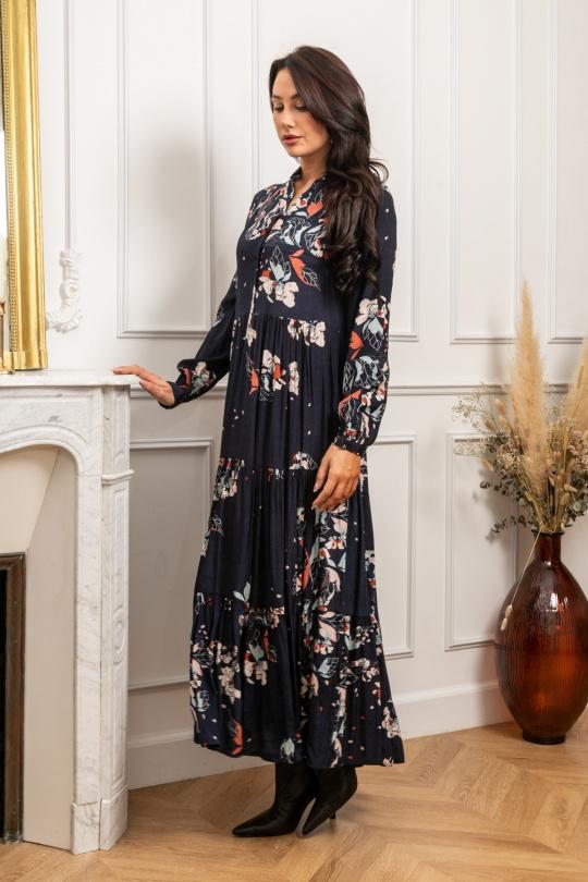 Vestidos a media pierna Mujer Navy blue LAST QUEEN DR9985-34865 Efashion Paris