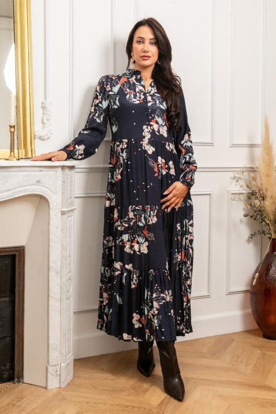 Vestidos a media pierna Mujer Navy blue LAST QUEEN DR9985-34865 Efashion Paris