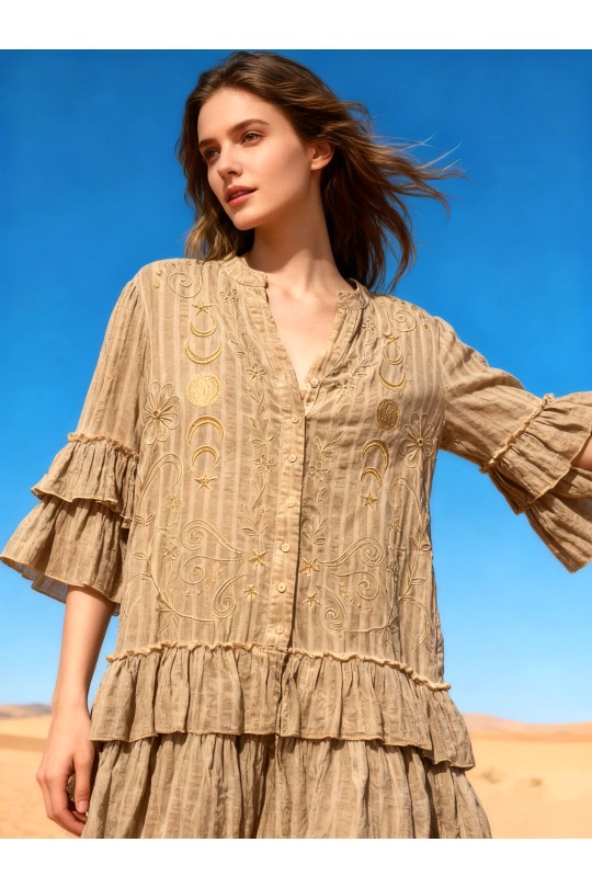 Robes courtes Femme Beige LAST QUEEN 8948-31108 Efashion Paris