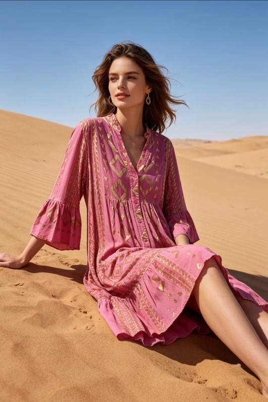 Robes mi-longues Femme Rose LAST QUEEN 8985-2210A Efashion Paris