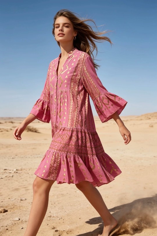 Robes mi-longues Femme Rose LAST QUEEN 8985-2210A Efashion Paris