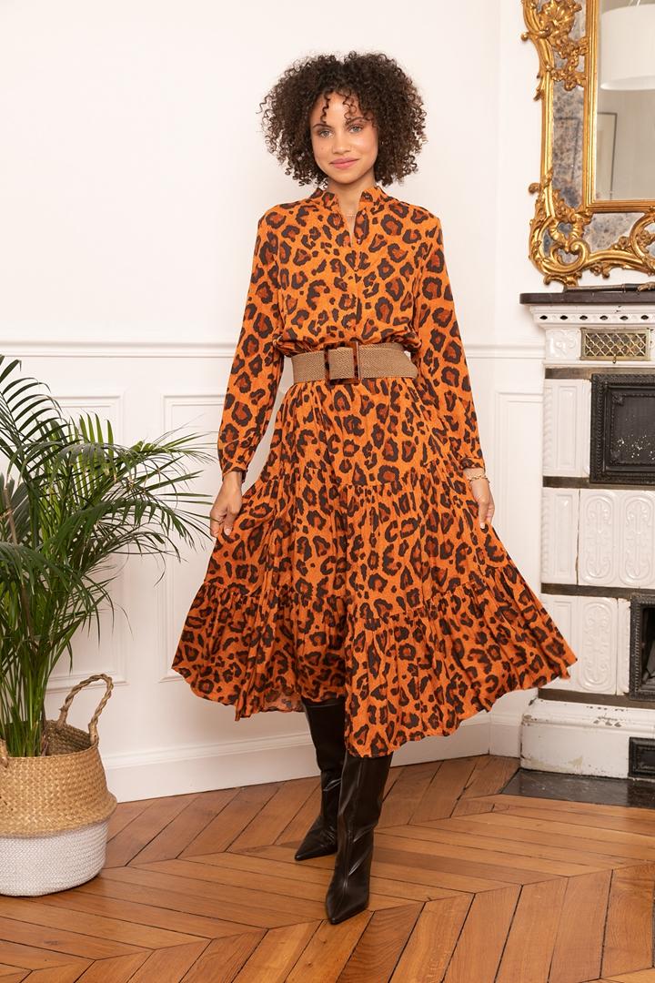 Vestidos largos Mujer Orange LAST QUEEN 2491-1400 #c Efashion Paris