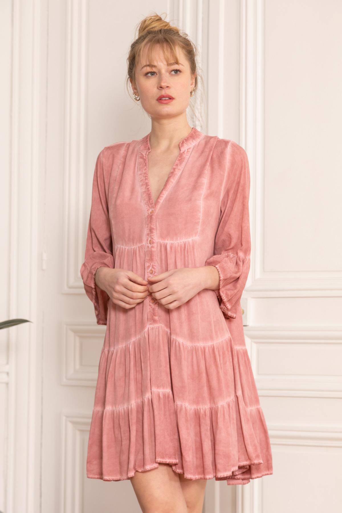 Robes courtes Femme Rose LAST QUEEN 8985-0036 #c Efashion Paris