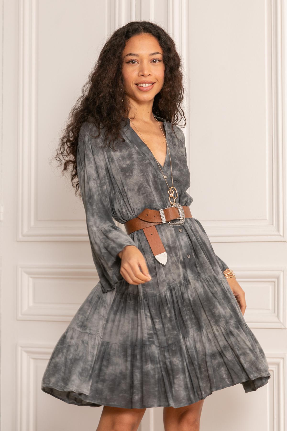 Robes courtes Femme Gris LAST QUEEN 8985-0059 #c Efashion Paris