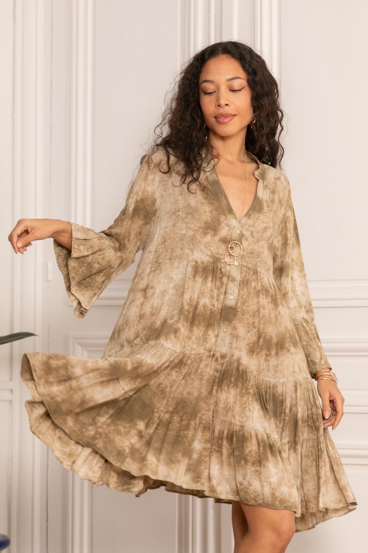 Vestidos cortos Mujer Khaki LAST QUEEN 8985-0056 #c Efashion Paris