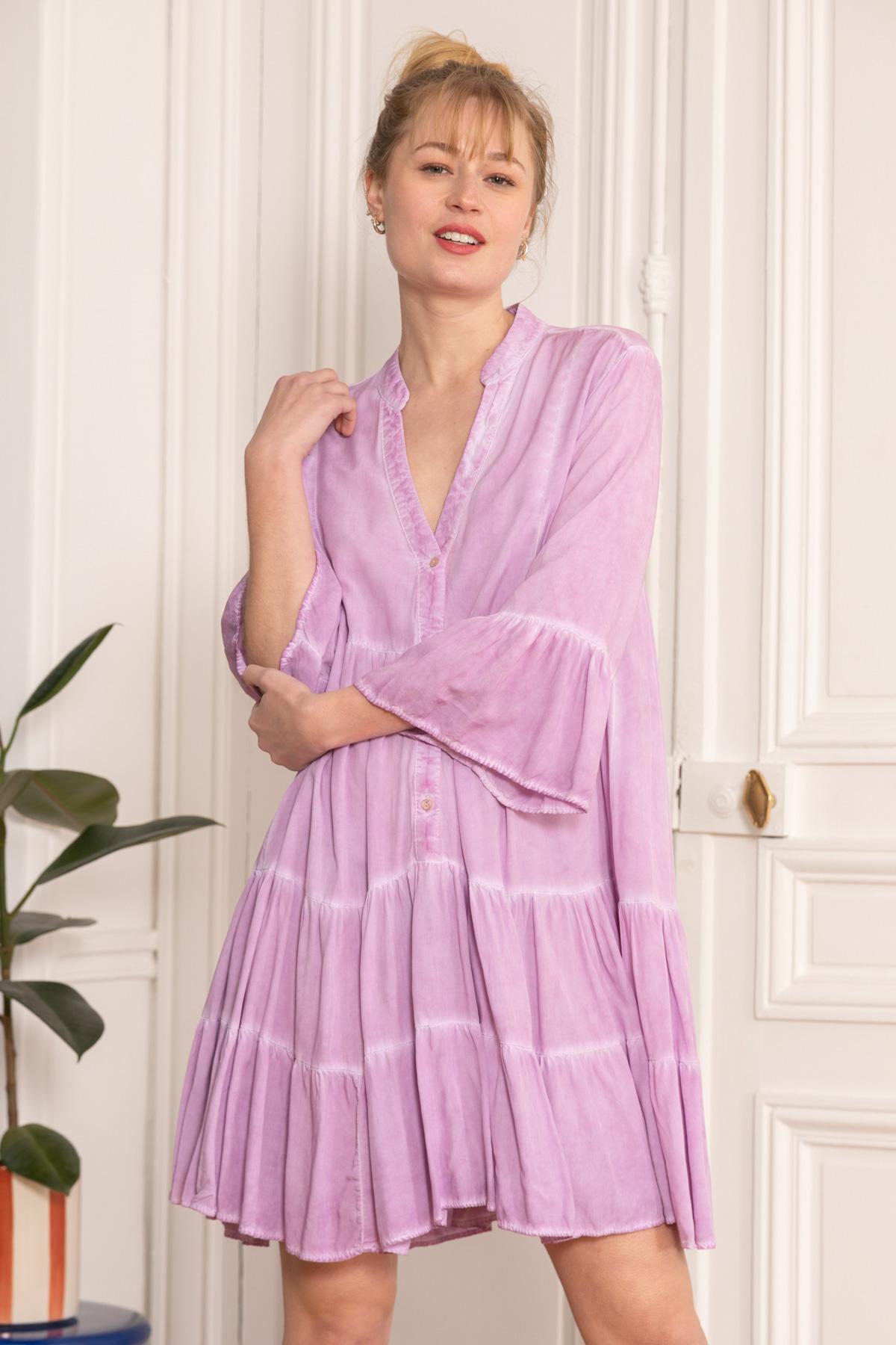 Robes courtes Femme Violet LAST QUEEN 8985-0004 #c Efashion Paris
