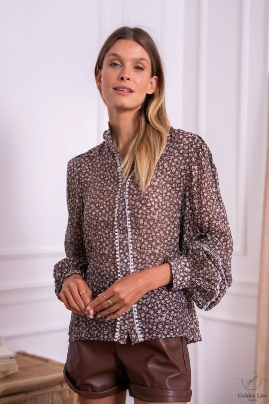 Camisas Mujer Brown Golden Live 9153 Efashion Paris