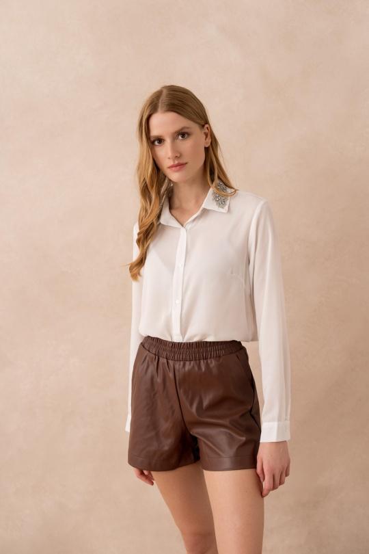Shirts Women White Golden Live 7309 Efashion Paris