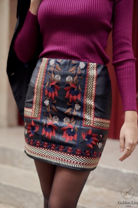 Faldas Mujer Brown Golden Live 3881 Efashion Paris