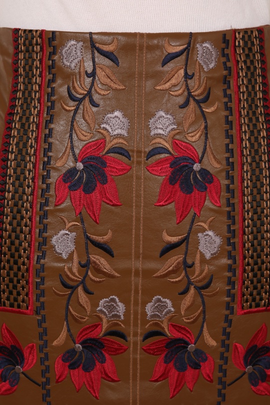 Faldas Mujer Brown Golden Live 3881 Efashion Paris