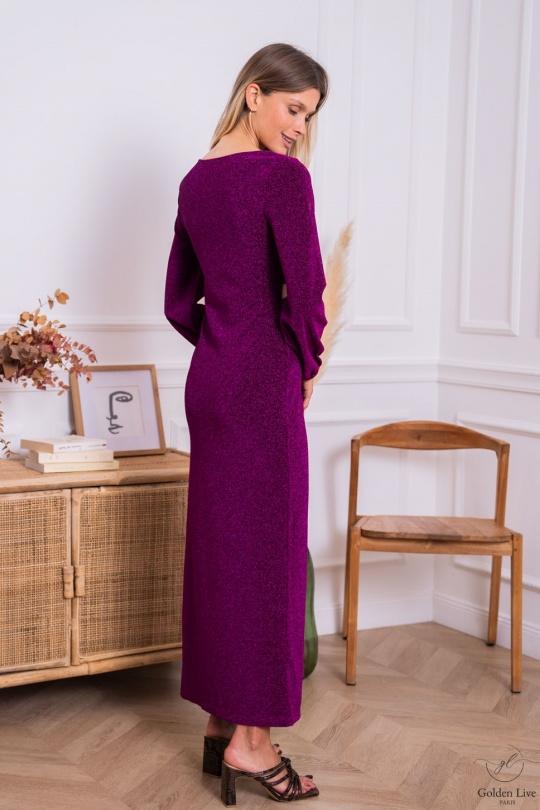 Robes de soirée Femme Noir Golden Live 11551 Efashion Paris