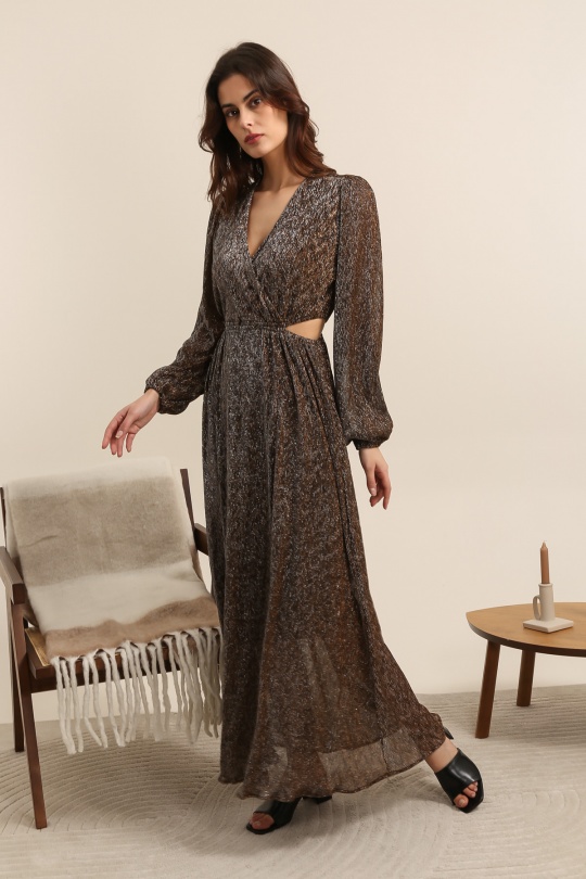 Robes longues Femme Doré Golden Live L021 Efashion Paris