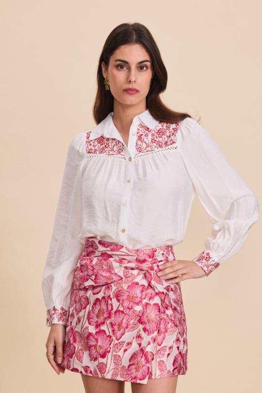 Chemises Femme Rouge Golden Live 9274 Efashion Paris