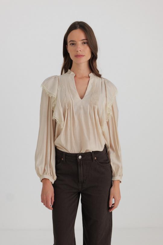 Tops Mujer Beige Golden Live 9296 Efashion Paris