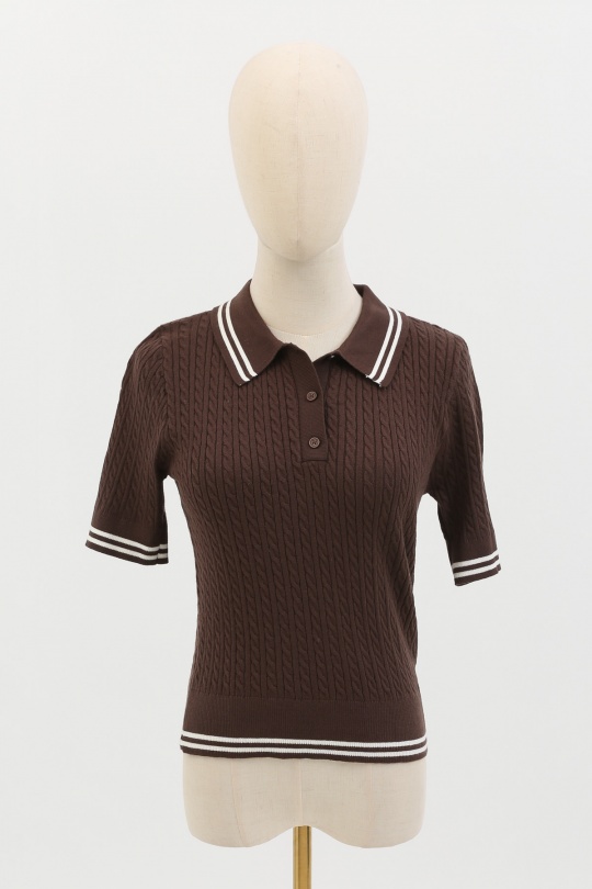 Top Donna Chocolate Golden Live 983 Efashion Paris