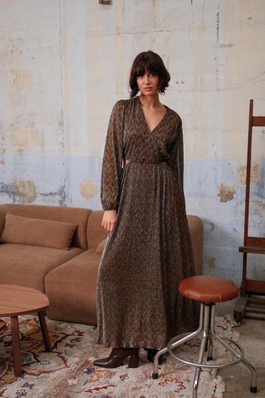 Robes longues Femme Chocolat Golden Live L021 Efashion Paris