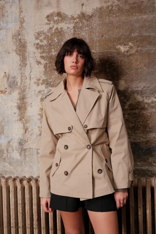 Trenchs Femme Beige Golden Live L070 Efashion Paris
