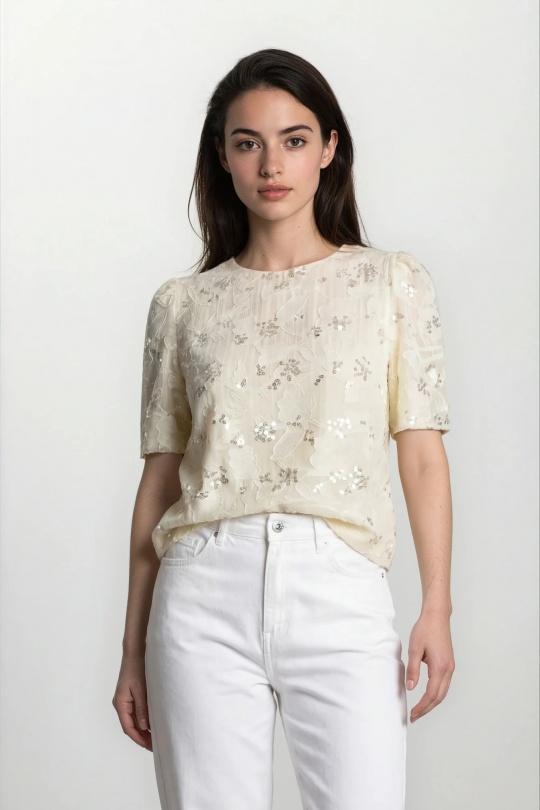 Tops Mujer Beige Golden Live 9319 Efashion Paris