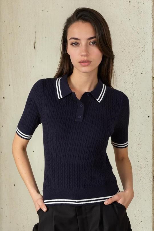 Tops Femme Bleu clair Golden Live 983 Efashion Paris