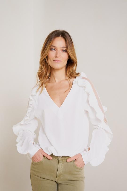 Tops Femme Blanc Golden Live 11297 Efashion Paris