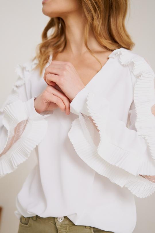 Tops Femme Blanc Golden Live 11297 Efashion Paris