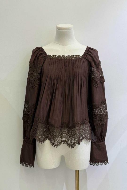 Blouses Femme Brun Golden Live 9302 Efashion Paris