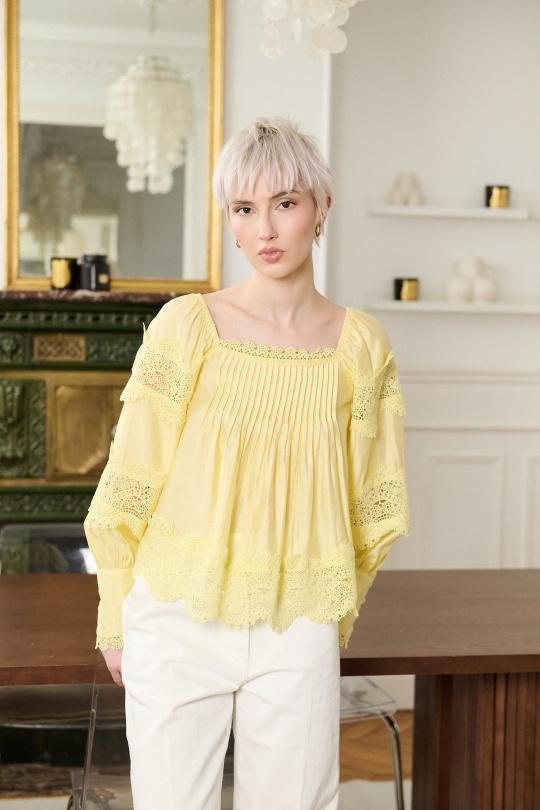 Blouses Femme Brun Golden Live 9302 Efashion Paris