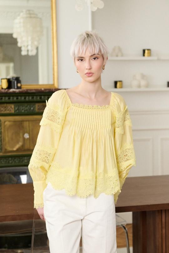 Blouses Femme Brun Golden Live 9302 Efashion Paris