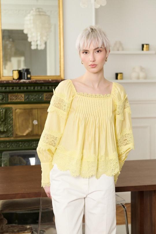 Blouses Femme Brun Golden Live 9302 Efashion Paris