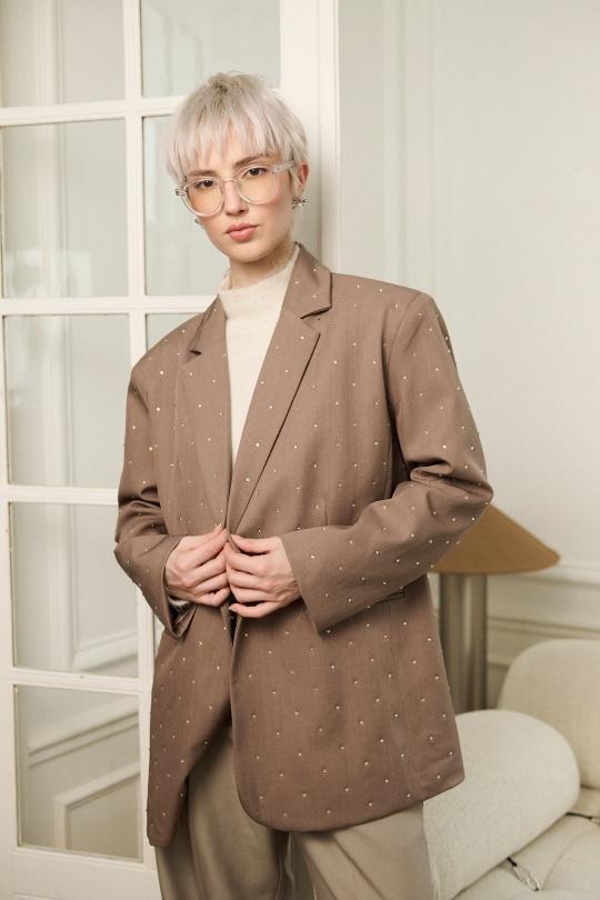 Vestes  Femme Taupe Golden Live L033 Efashion Paris