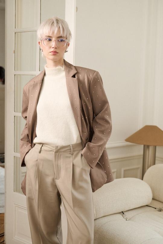 Vestes  Femme Taupe Golden Live L033 Efashion Paris