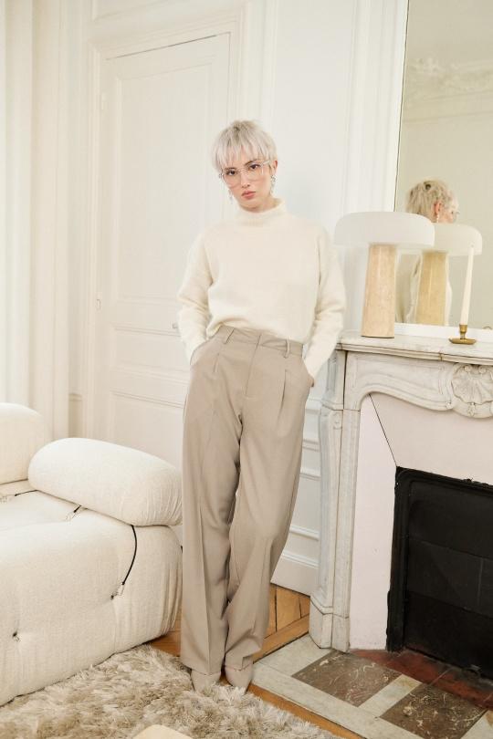 Pantalons Femme Beige Golden Live L102 Efashion Paris