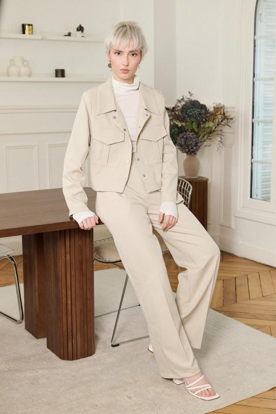 Pantalons Femme Beige Golden Live L102 Efashion Paris