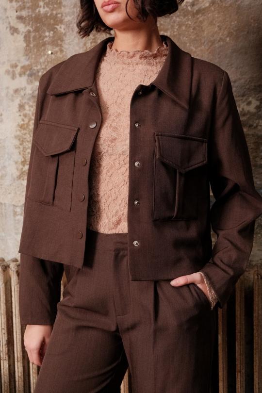 Vestes  Femme Marron Golden Live L084 Efashion Paris