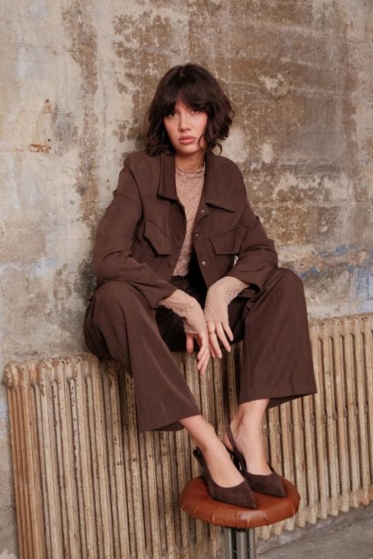 Vestes  Femme Marron Golden Live L084 Efashion Paris