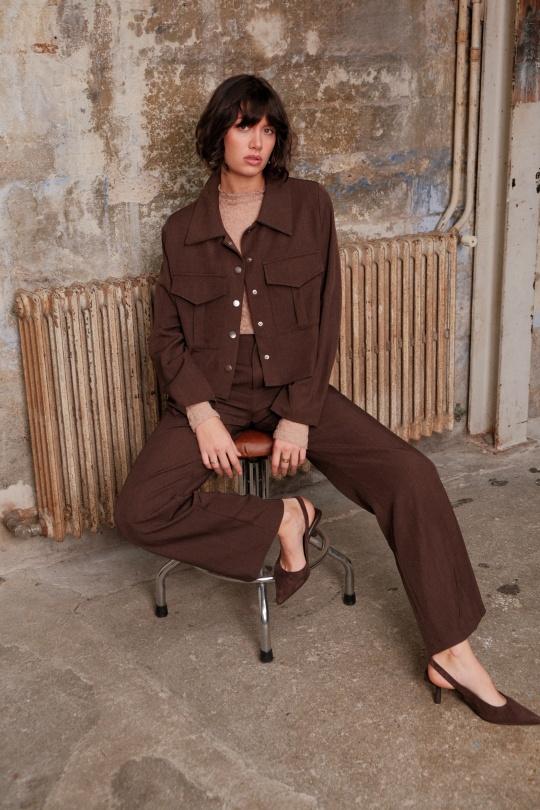Vestes  Femme Marron Golden Live L084 Efashion Paris