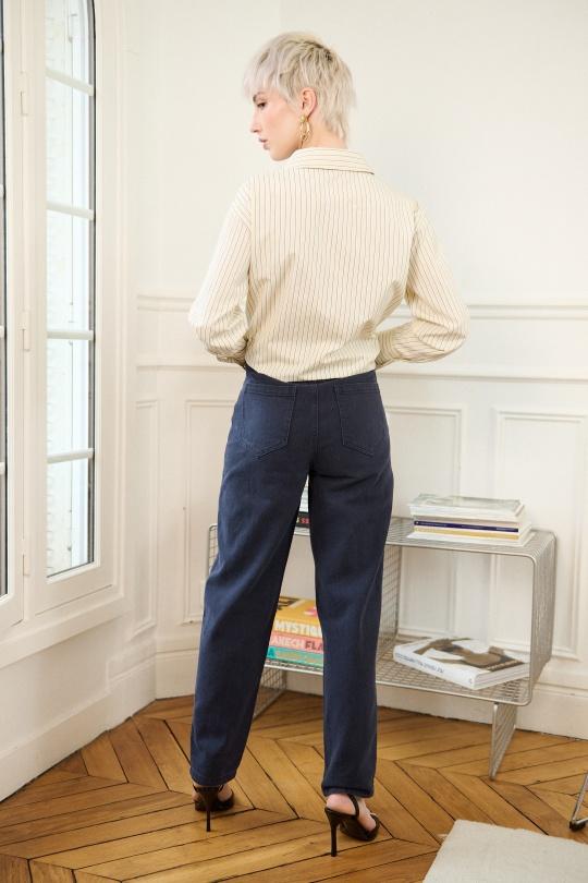 Pantalons Femme Bleu marine Golden Live L089 Efashion Paris