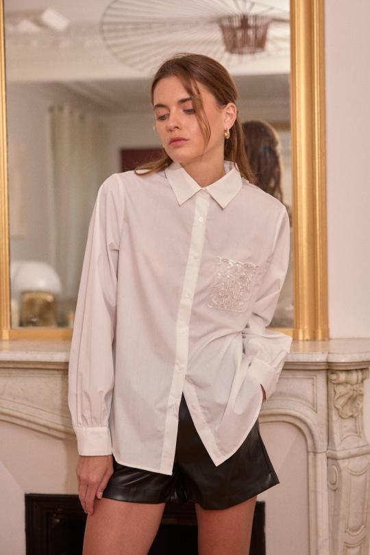 Chemises Femme Blanc Golden Live S012 Efashion Paris