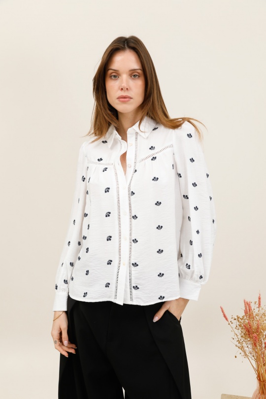 Chemises Femme Blanc Golden Live 9337 Efashion Paris
