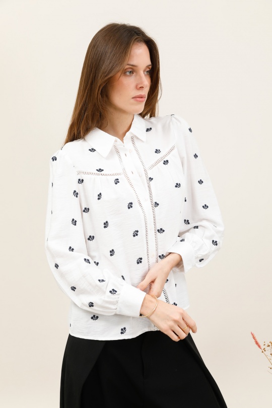Chemises Femme Blanc Golden Live 9337 Efashion Paris