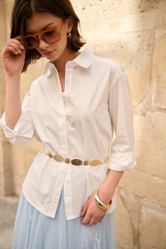 Chemises Femme Jaune Golden Live 9326 Efashion Paris