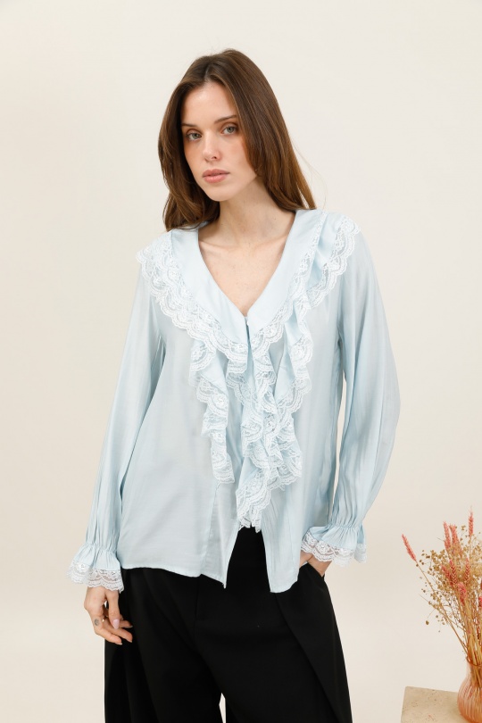 Blouses Femme Bleu Golden Live 9328 Efashion Paris